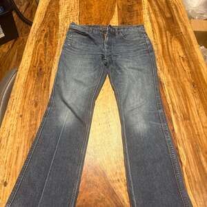 Bass Pro Redhead Ranch Jeans Bootcut Mens 32x324 Dark Wash Blue Stretch Denim